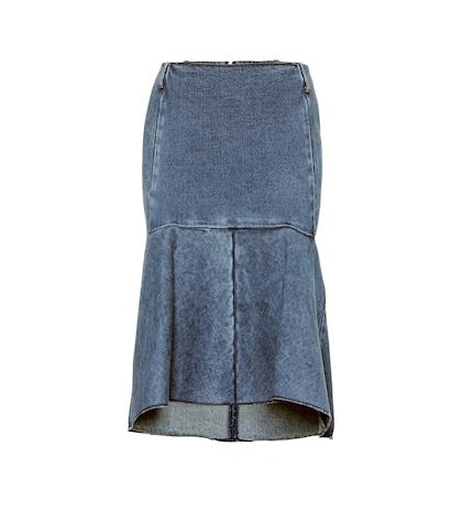 Balenciaga Asymmetrical High-rise Denim Skirt