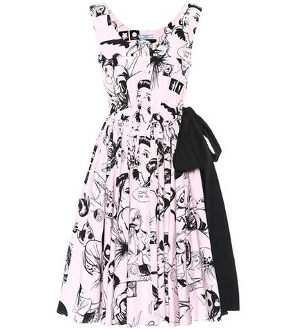 Prada Sleeveless Printed Cotton Dress