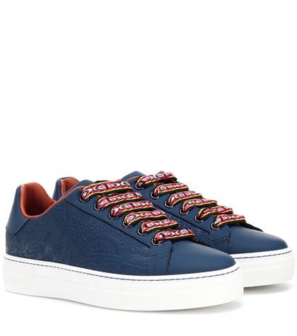 Jimmy Choo Embossed Leather Sneakers