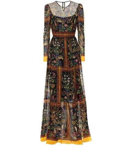 Philosophy Di Lorenzo Serafini Printed Chiffon Maxi Dress