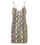 Gucci Snakeskin-printed Leather Dress