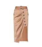 Prada Asymmetric Trench Cotton Midi Skirt