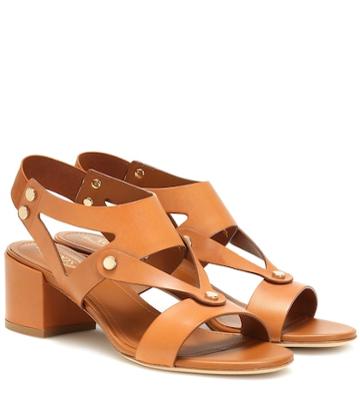 Gucci Kids Leather Slingback Sandals