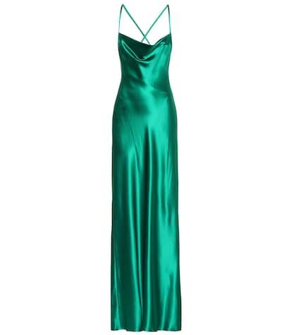 Galvan Whiteley Silk-satin Gown