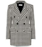 Chlo Hourglass Gingham Wool-blend Blazer