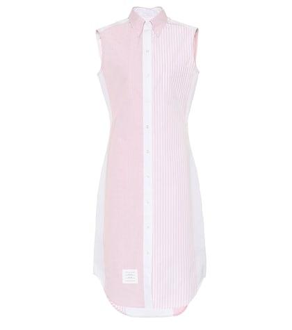 Thom Browne Striped Cotton Shirt Dress