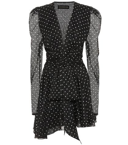 Agnona Polka-dot Printed Cotton Minidress
