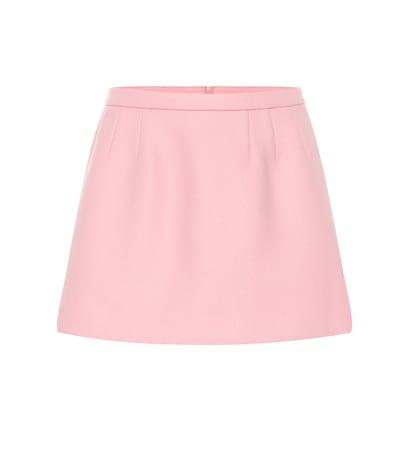 Redvalentino Wool And Cashmere-blend Miniskirt