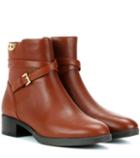 Tory Burch Leather Ankle Boots