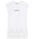 Mcq Alexander Mcqueen Lace-trimmed Cotton Sleeveless Top