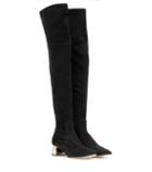 Oscar De La Renta Over-the-knee Embellished Suede Boots