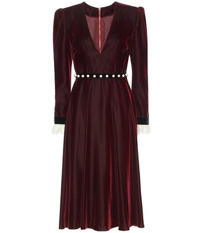 Dolce & Gabbana Embellished Velvet Dress