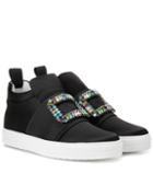 Roger Vivier Sneaky Viv' Sneakers With Crystal Embelishment