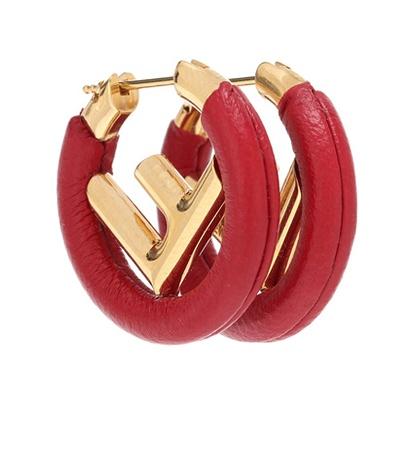N21 F Is Fendi Leather Earrings
