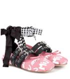 Roger Vivier Buckle-embellished Printed Ballerinas