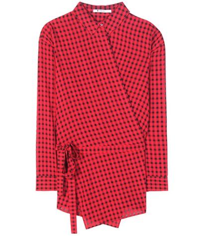 T By Alexander Wang Plaid Blouse