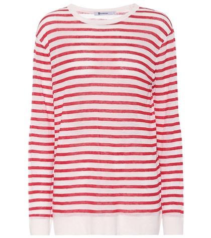 T By Alexander Wang Striped Long-sleeved Top