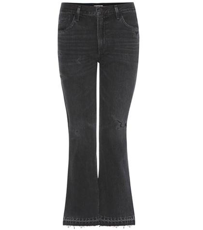 Citizens Of Humanity Sasha Twist Flare Crop Cotton Jeans