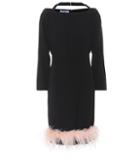 Church's Feather-trimmed Crêpe Dress