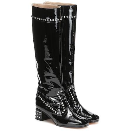 Maryam Nassir Zadeh Kiki Patent Leather Knee-high Boots