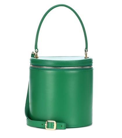 Gianvito Rossi Vitti Leather Bucket Bag