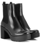 Prada Leather Platform Chelsea Boots