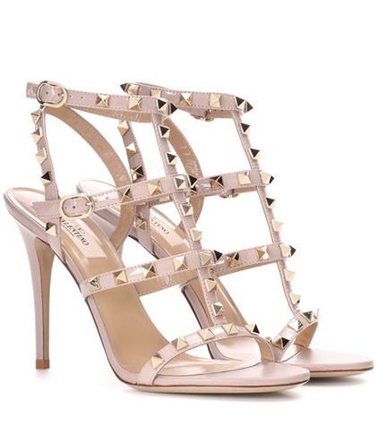 Jacquemus Valentino Garavani Rockstud Patent Leather Sandals