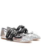 Lele Sadoughi Glitter Ballet Flats