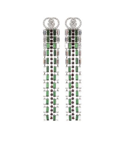 Gucci Crystal Web Drop Earrings