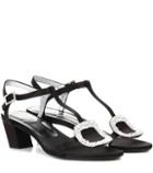 Roger Vivier Chips Embellished Satin Sandals