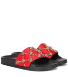Alexandre Birman Embellished Leather Slides
