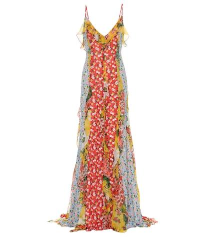Carolina Herrera Floral Chiffon Gown