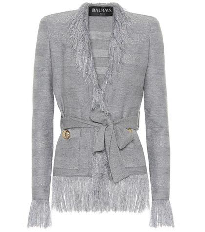 Balmain Metallic Wool Jacket