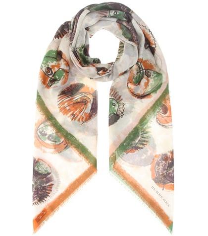 Burberry Pallas Heads Printed Cotton Scarf