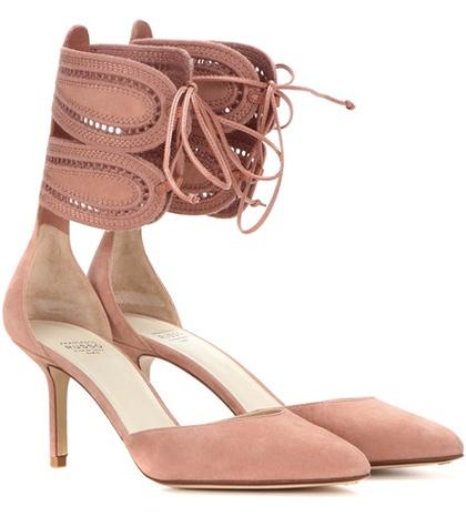 Francesco Russo Suede Kitten-heel Pumps