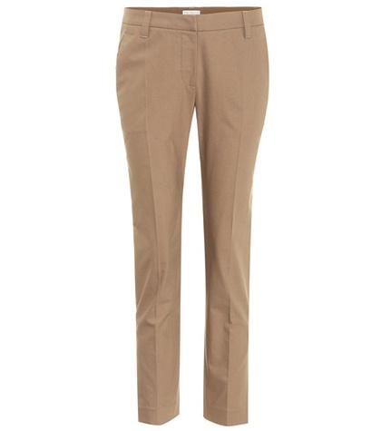Brunello Cucinelli Mid-rise Cotton Twill Trousers