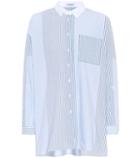 Brunello Cucinelli Stripe-blocked Cotton Shirt