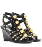 Tre Ccile Arena Leather Wedge Sandals
