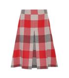 Bottega Veneta Checked Wool And Cashmere Skirt