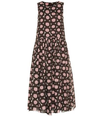 S Max Mara Murano Printed Cotton Midi Dress