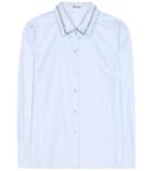 Miu Miu Crystal-embellished Cotton Shirt