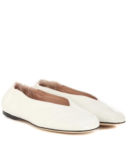 Self-portrait Oddry Leather Ballet Flats