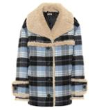 Miu Miu Fur-trimmed Wool-blend Coat