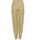 Balenciaga High-rise Cotton And Linen Blend Cargo Trousers