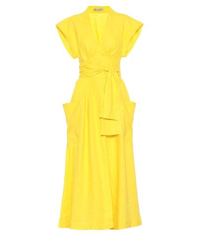 Three Graces London Clarissa Linen Midi Dress