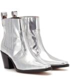Ganni Western Leather Ankle Boots