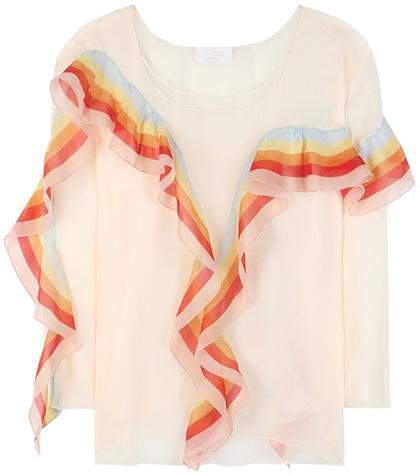 Chlo Ruffled Silk Blouse