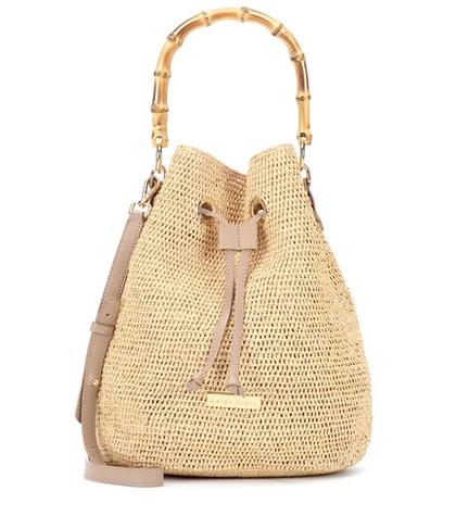 J Brand Straw Drawstring Bag