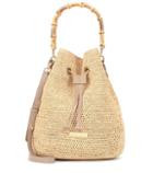 J Brand Straw Drawstring Bag