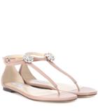 Jimmy Choo Afia Crystal-embellished Leather Sandals